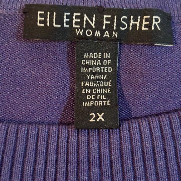 EILEEN FISHER Purple Women's Long SWEATER TOP 2X - Picture 6 of 9